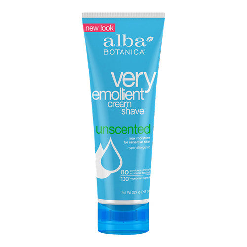 Alba Botanica Natural Emollient Shave Cream, Unscented - 8 Oz